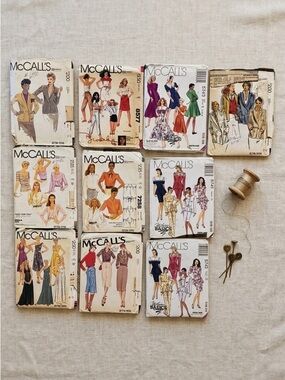 Vintage McCalls Sewing Pattern Lot 10 1980s 1990s Dresses Jackets Skirts Pants